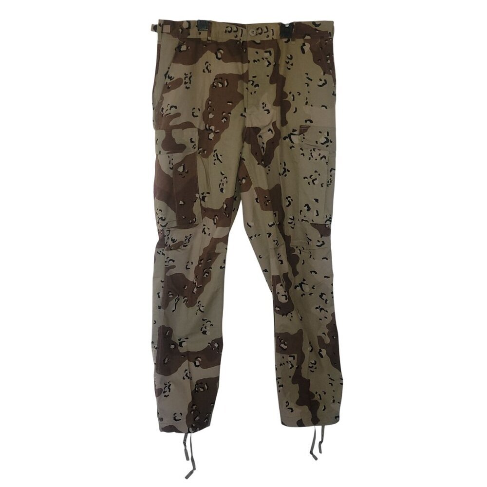 Desert Camouflage Military Pants W/ Adjustable Waist & Drawstring‎ Cuffs